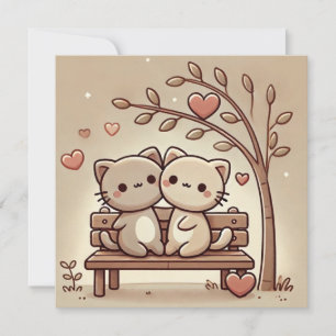 Festividades Cartão de Amor de Banco Aconchegante