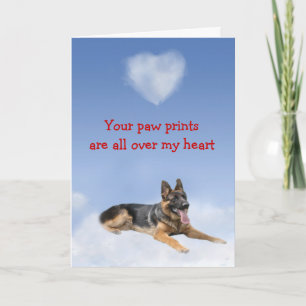 Festividades Cartão De Amor De german shepherd
