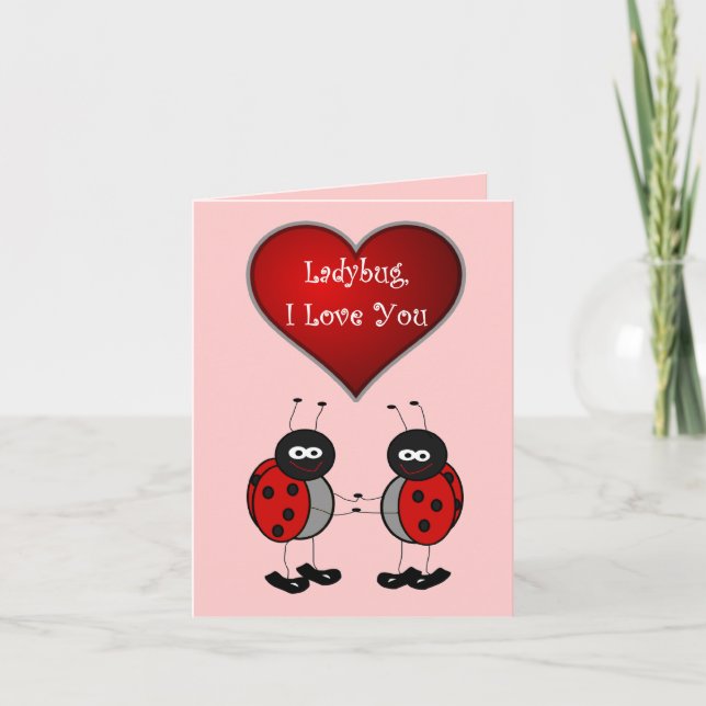 Festividades Cartão de Amor Ladybug (Frente)