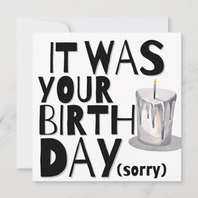 Festividades Cartão de aniversário atrasado (Frente)