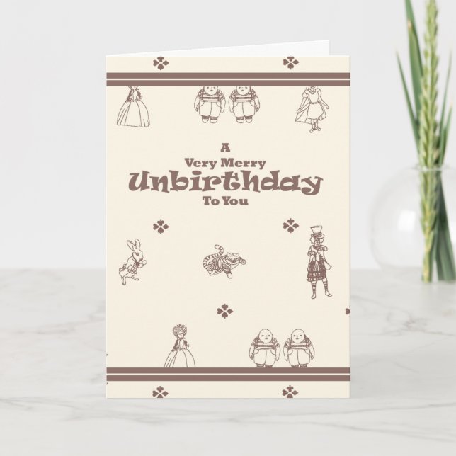 Festividades Cartão de aniversário atrasado: Um Unbirthday (Frente)