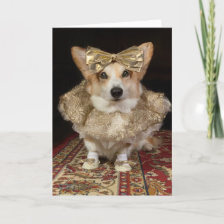 Festividades Cartão de aniversário Ballerina Corgi