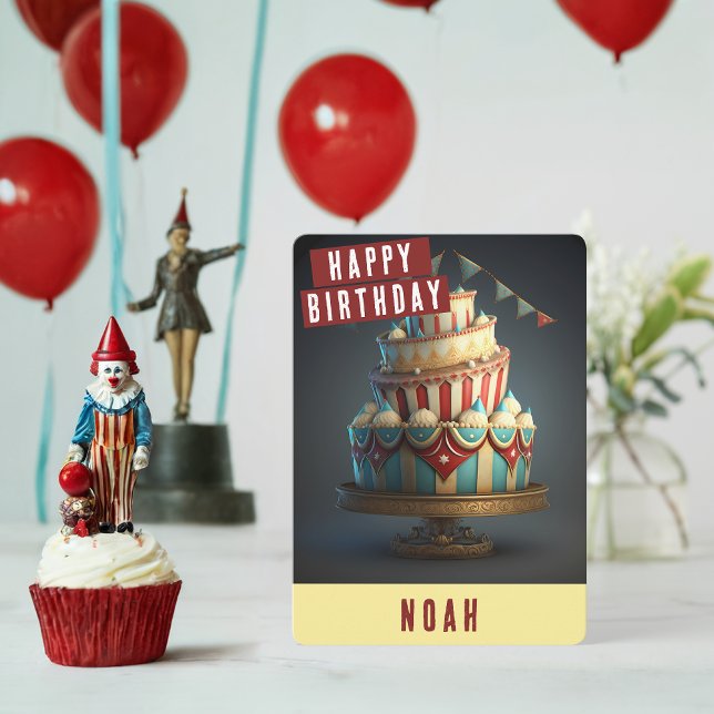 Festividades Cartão de Aniversário com o tema Circus (Criador carregado)