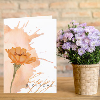 Festividades Cartão de Aniversário da Flor de Na moda Moderno E