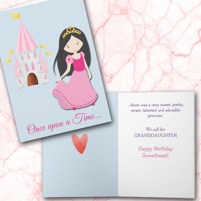 Festividades Cartão de Aniversário da Princesa Neta Cute Brunet (Criador carregado)