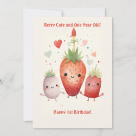 Festividades Cartão de Aniversário de 1rua Berry Cute
