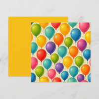 Cartão de aniversário de balão colorido!