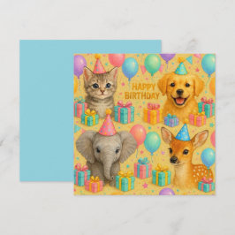 Festividades Cartão de aniversário de bebê bonito.