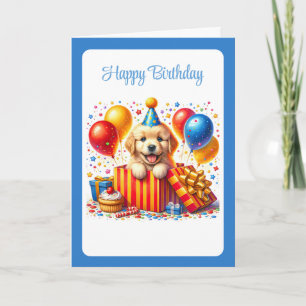Festividades Cartão de Aniversário de Cachorrinho