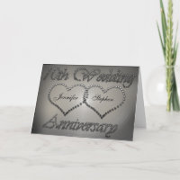Cartão de Aniversário de Casamento Casado 10º