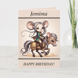Festividades Cartão de Aniversário de Cavalo de Cavalo Chibi