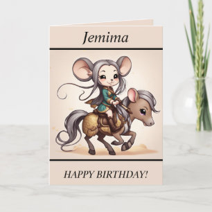 Festividades Cartão de Aniversário de Cavalo de Cavalo Chibi