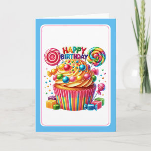Festividades Cartão de Aniversário de Cupcake