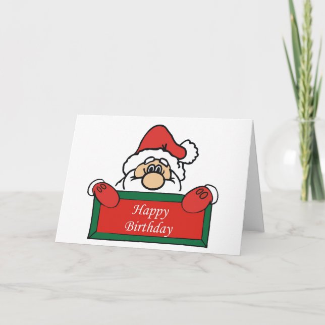 Festividades Cartão de aniversário de dezembro (Frente)