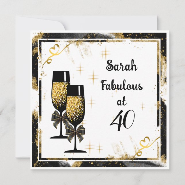 Festividades Cartão de aniversário de etapa plana (Frente)