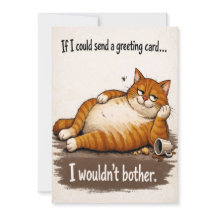 Cartão de Aniversário de Gato Relaxado