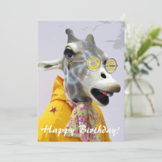 Festividades Cartão de Aniversário de Girafa excelente!