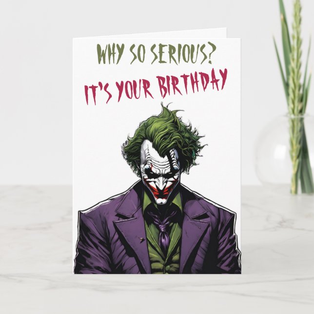 Festividades cartão de aniversário de joker (Frente)