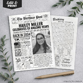 Festividades Cartão de aniversário de jornal de 2004, Trend