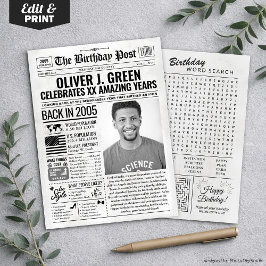 Festividades Cartão de aniversário de jornal de 2005, Trend