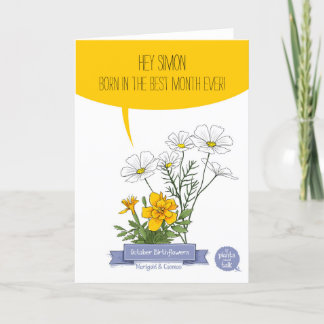 Festividades Cartão de Aniversário de outubro, Nascer no melhor