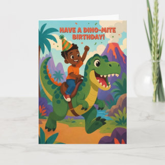 Festividades Cartão de Aniversário Dino-Mite
