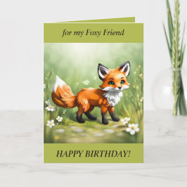 Festividades Cartão de Aniversário do Amigo Foxy