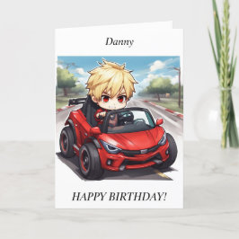 Festividades Cartão de Aniversário do Chibi Boy