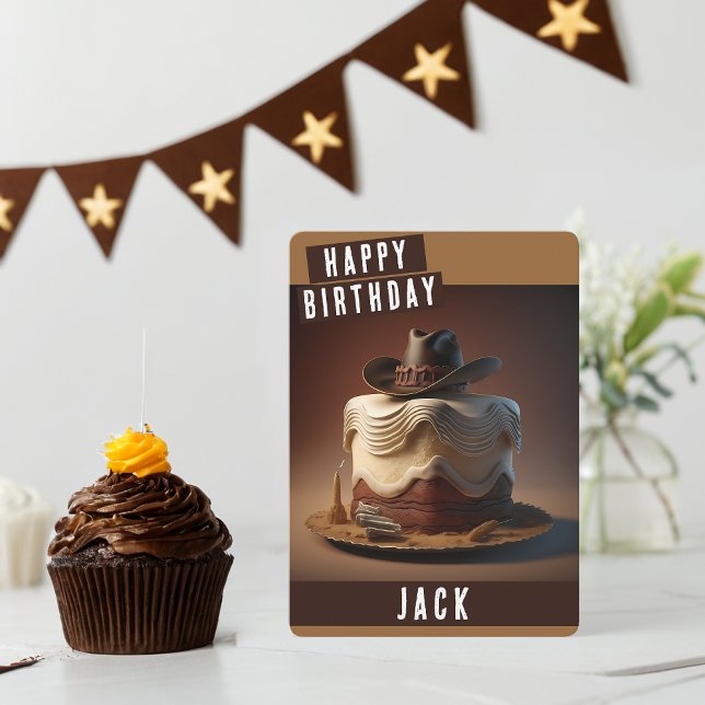 Festividades Cartão de Aniversário do Cowboy (Criador carregado)