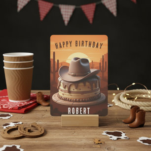 Festividades Cartão de Aniversário do Cowboy