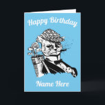 Festividades cartão de aniversário do gato de golfe engraçado<br><div class="desc">Cartão de aniversário de golfe.</div>