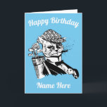 Festividades cartão de aniversário do gato de golfe engraçado<br><div class="desc">Cartão de aniversário de golfe.</div>