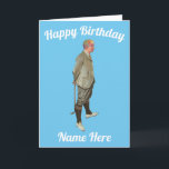 Festividades cartão de aniversário do gato de golfe engraçado<br><div class="desc">Cartão de aniversário de golfe.</div>