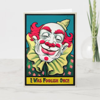 Festividades Cartão de Aniversário do Palhaço Vintage