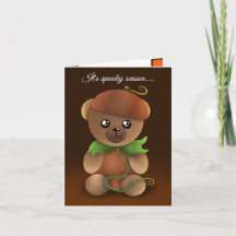 Cartão de Aniversário do Teddy Abóbora