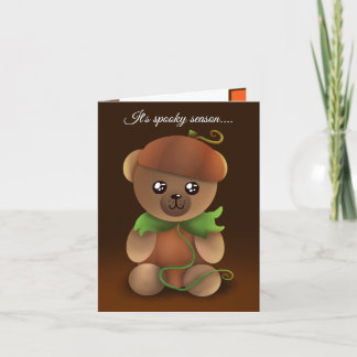 Festividades Cartão de Aniversário do Teddy Abóbora