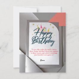Festividades Cartão de aniversário elegante com Design moderno