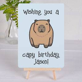 Festividades Cartão de Aniversário Engraçado Capybara