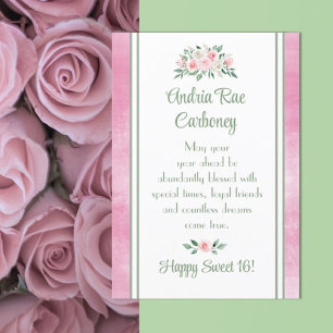 Festividades Cartão de aniversário exclusivo Sweet 16 personali