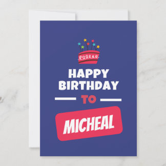 Festividades Cartão de Aniversário Feliz Simples Personalizável