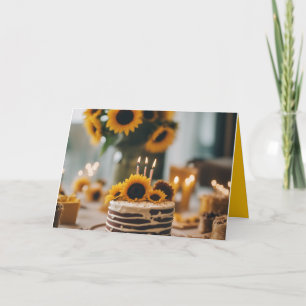Festividades Cartão de aniversário Flor de girassol Sunshine