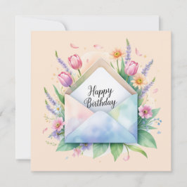 Festividades Cartão de aniversário & flores bonitas