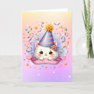 Festividades Cartão de Aniversário Gatinho Gatinho Gatinho
