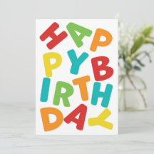 Cartão de Aniversário - Letras Bagunçadas