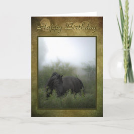 Festividades Cartão de Aniversário "Misty Black Horse"