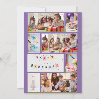 Festividades Cartão de Aniversário para Colagem de Fotos - Quad