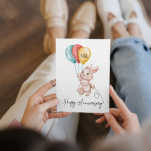 Festividades Cartão de Aniversário Personalizado de Coelhinha d