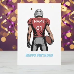 Festividades Cartão de aniversário personalizado de futebol ame