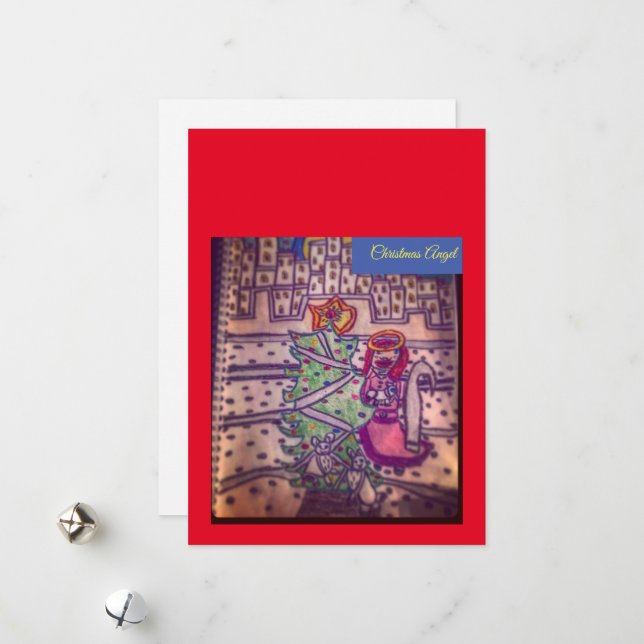 Festividades Cartão de anjo de Natal BY: Katie Yonker (Frente/Verso In Situ)