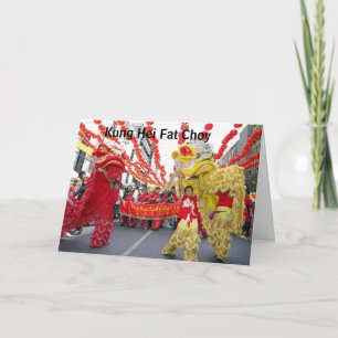 Festividades Cartão de Ano Novo Chinês de Kung Hei Fat Choy